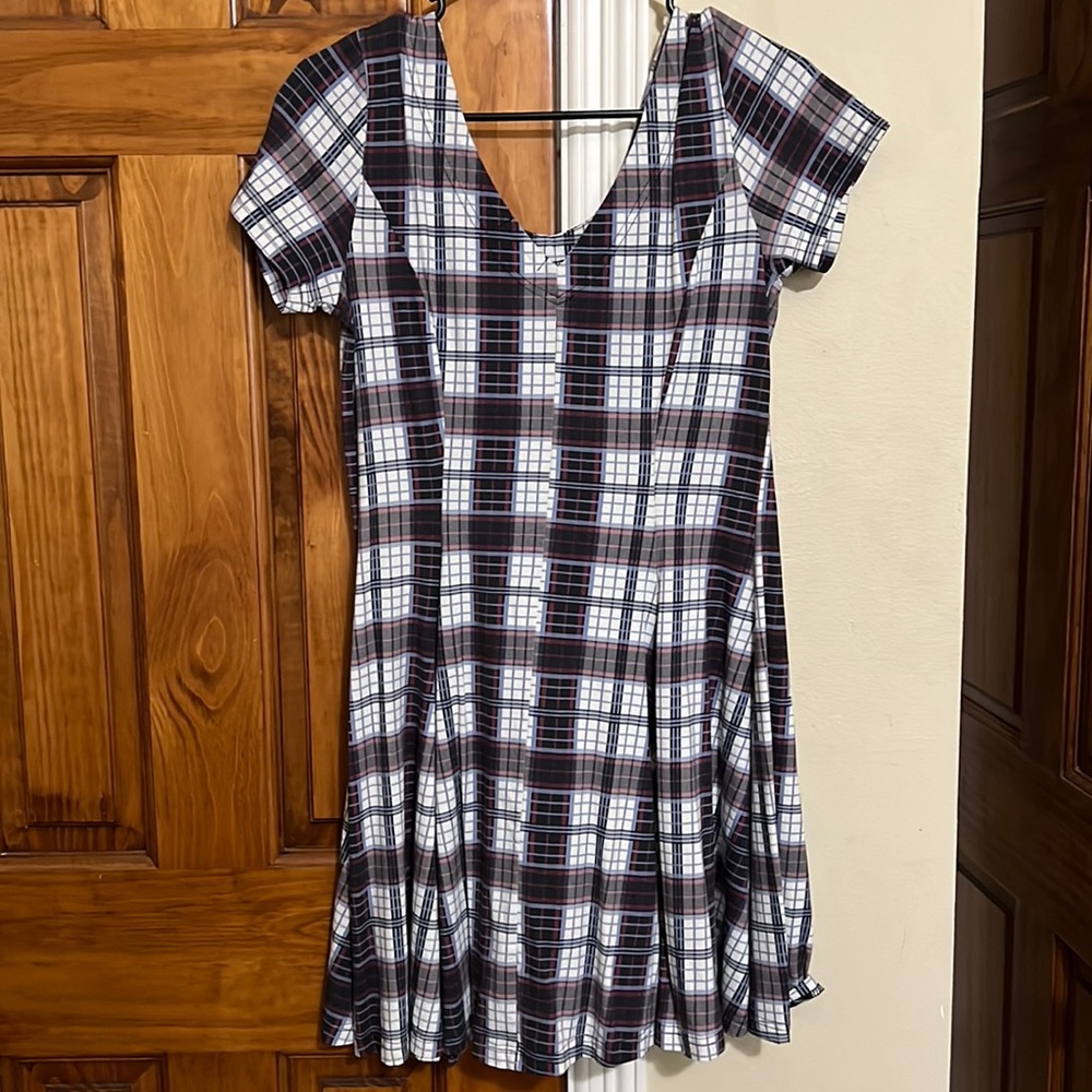 Plaid Midi Dress